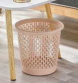 Корзина Ведро для мусора офисная мусорка Mantella 482Б-П Полоса 17,5 литр Бежевый