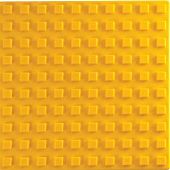 Тактильная плитка ПВХ 300Х300 Квадратный Риф Опасность желтая для инвалидов