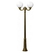 Столб фонарный уличный фонарь RICU OFIR / GLOBE 300 2L ант. бронза