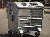 Евроконтейнер для ТБО оцинкованный сетчатый для ПЭТ-ТАРЫ 1100 литров