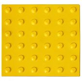 Тактильная плитка покрытие ПВХ 300Х300 мм Конусный Риф препятствие желтая для инвалидов